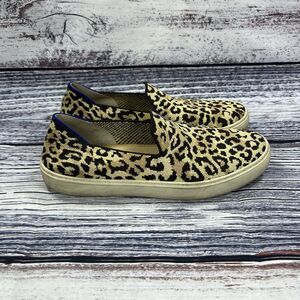 Rothy’s Original Sneaker Camo Cat Leopard Print Flat Loafers, Women’s Size 8
